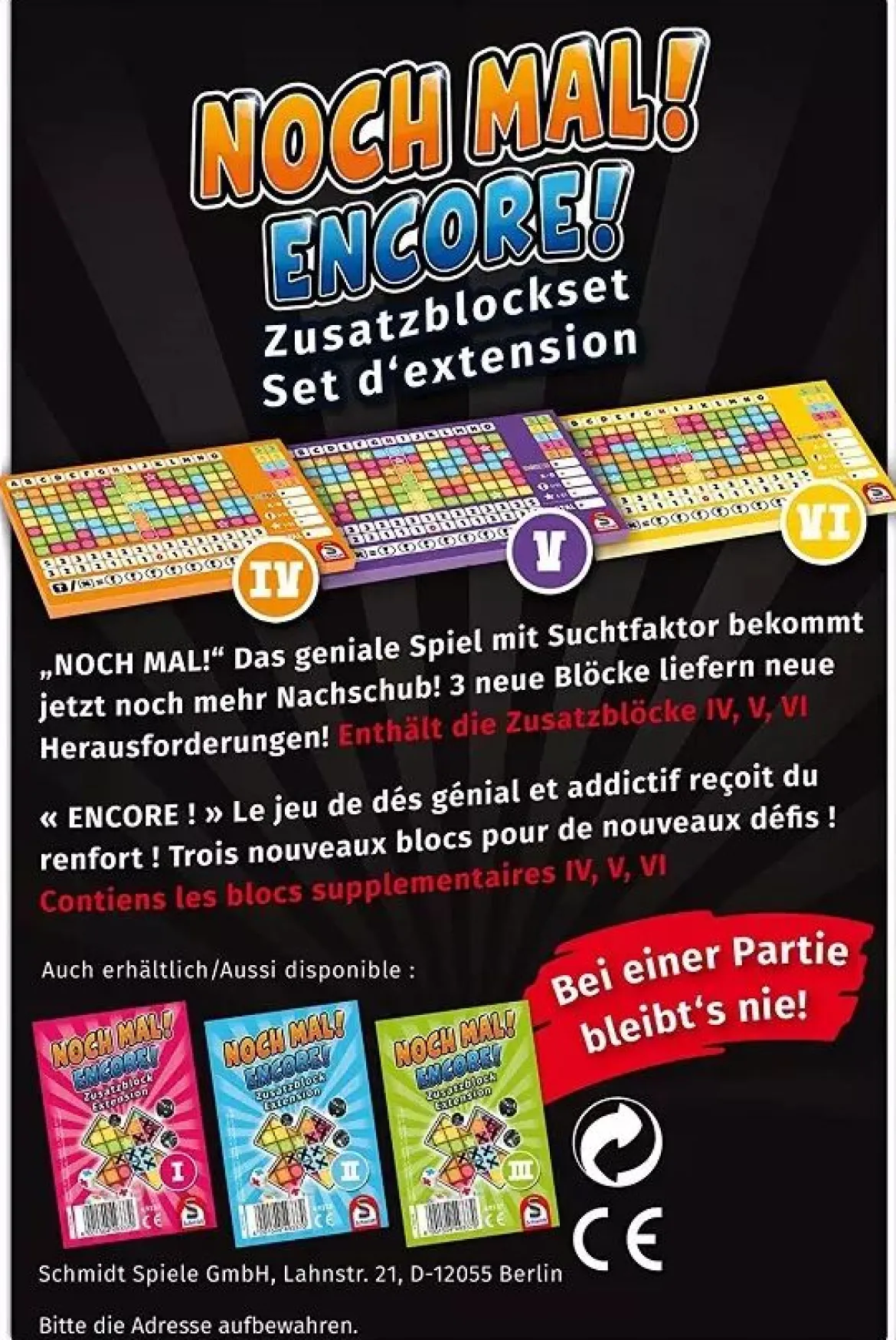 Blocs Recharges IV, V, VI pour Encore !
