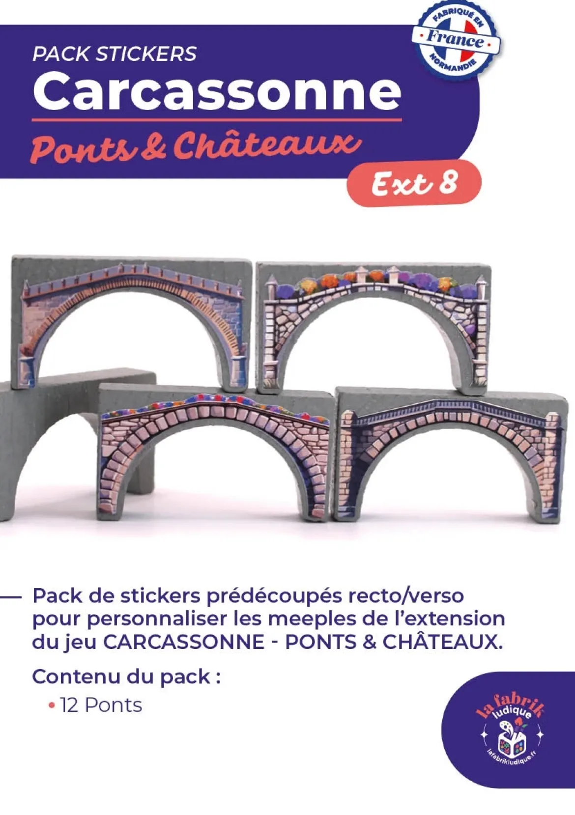 Carcassonne Ponts & Châteaux : Pack de Stickers