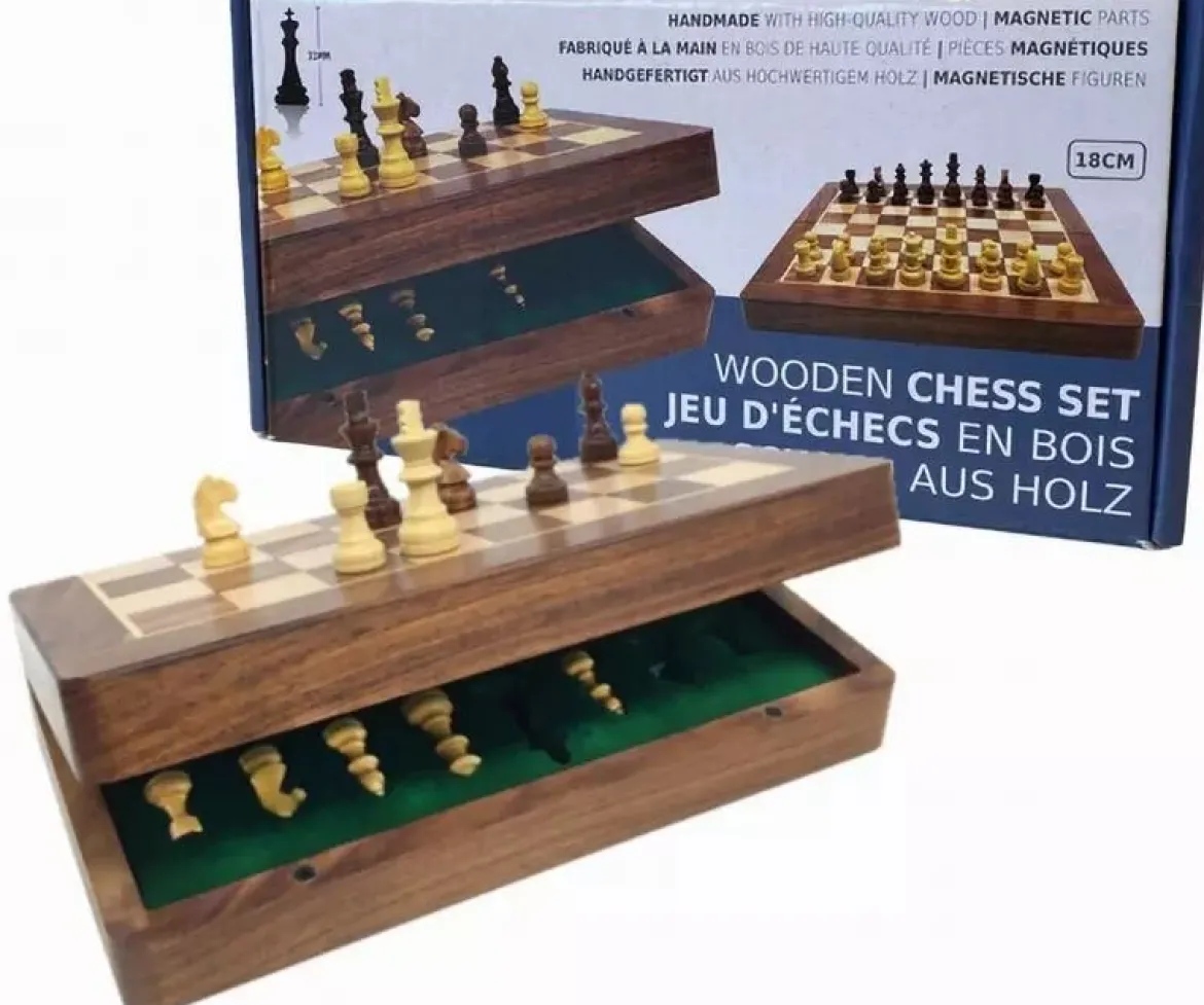 Coffret Échecs Magnétiques pliant 18cm
