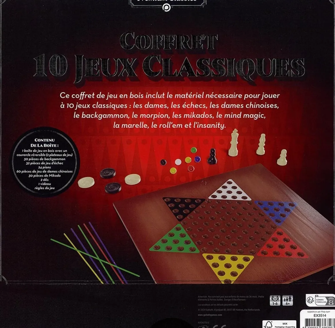 Coffret 10 Jeux Classiques