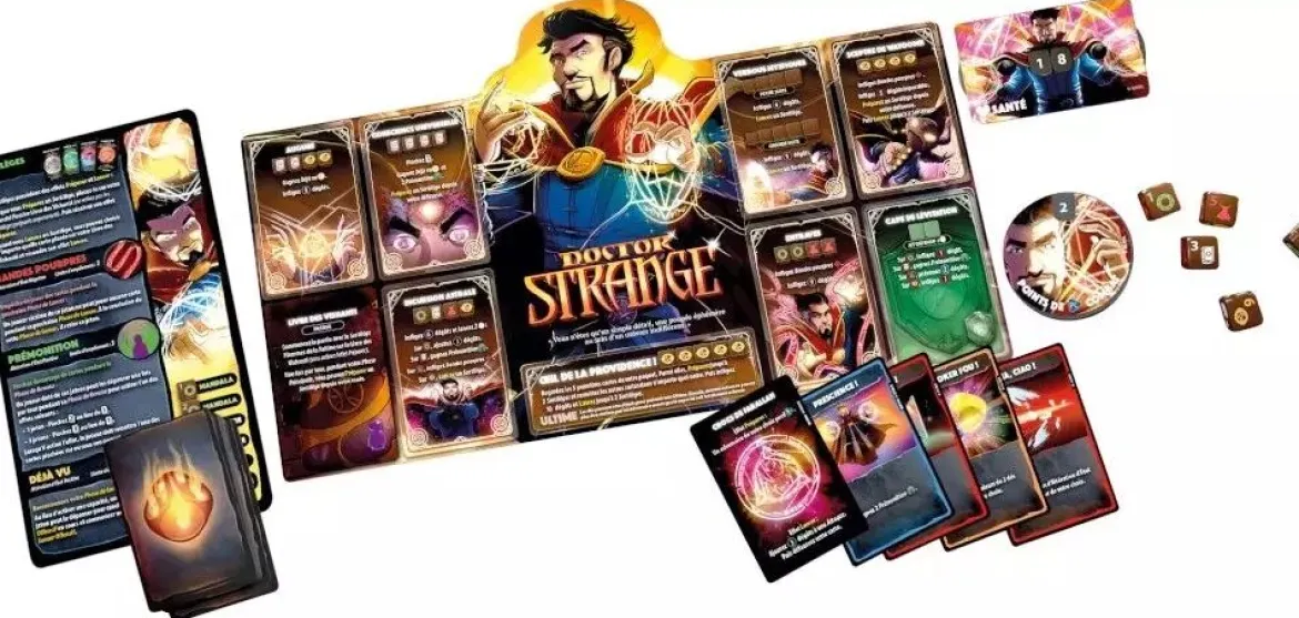 Dice Throne Marvel - Black Panther, Captain Marvel, Black Widow, Dr Strange