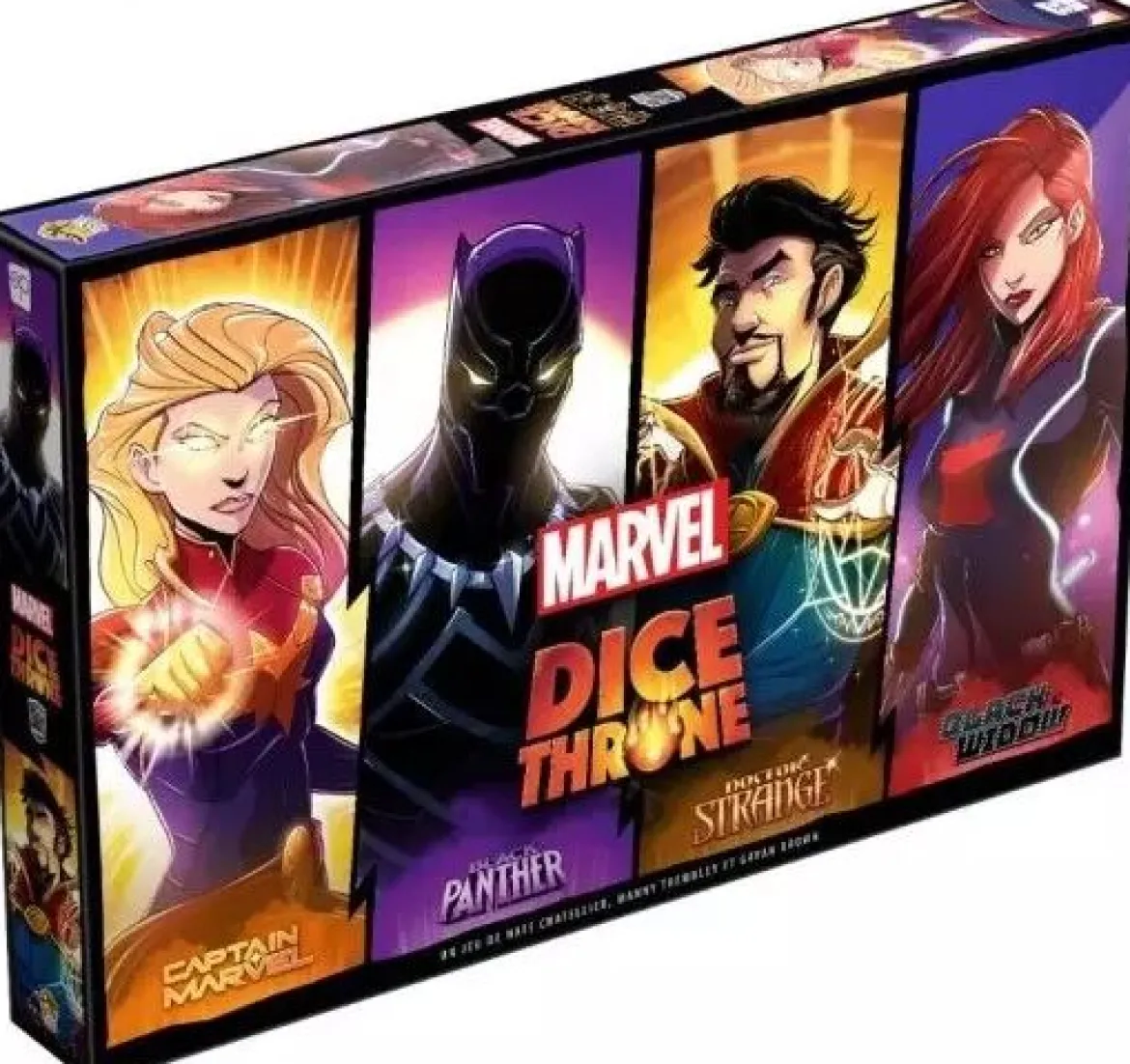 Dice Throne Marvel - Black Panther, Captain Marvel, Black Widow, Dr Strange
