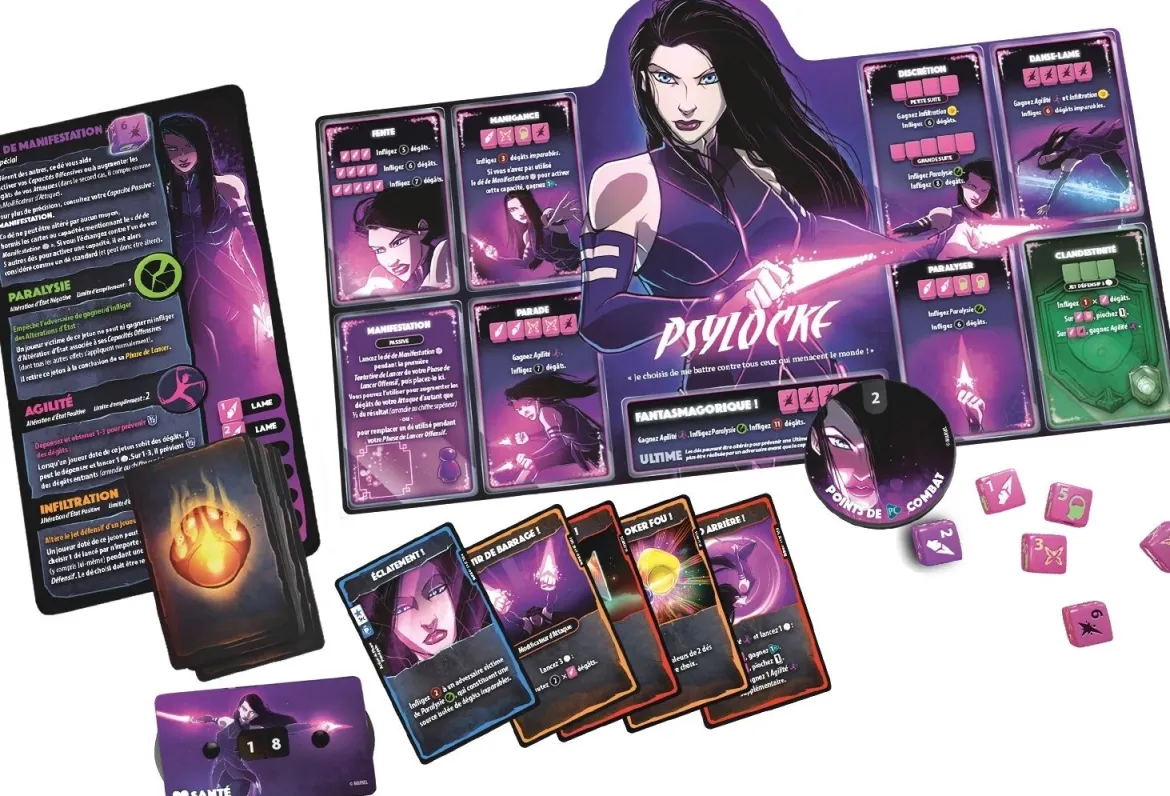 Dice Throne Marvel - Iceberg, Psylocke, Tornade, Wolverine