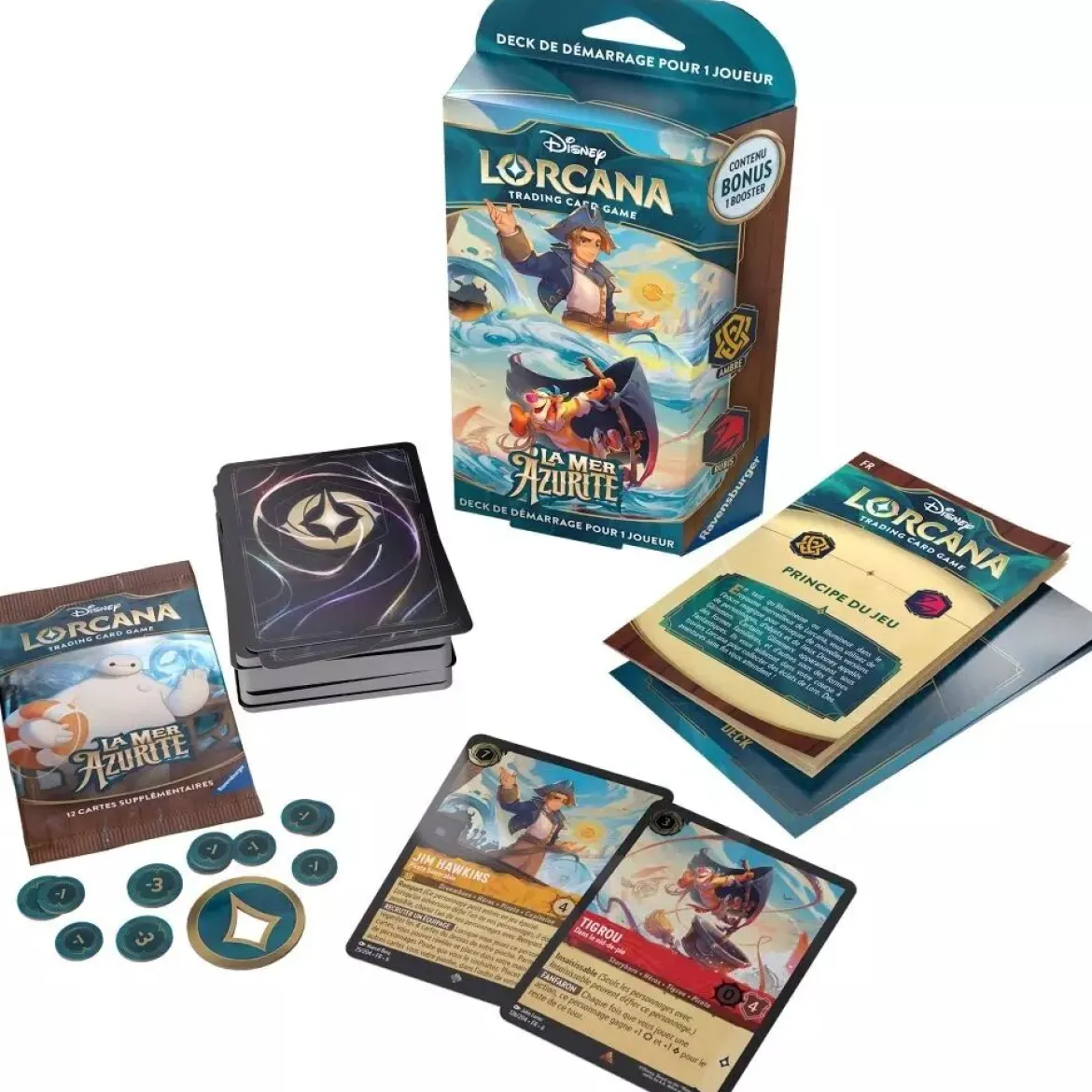 Disney Lorcana 6ème Chapitre - Deck de Démarrage Jim Hawkins et Tigrou