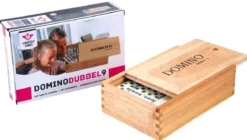 Dominos Double 9 avec pivot - Boîte bois