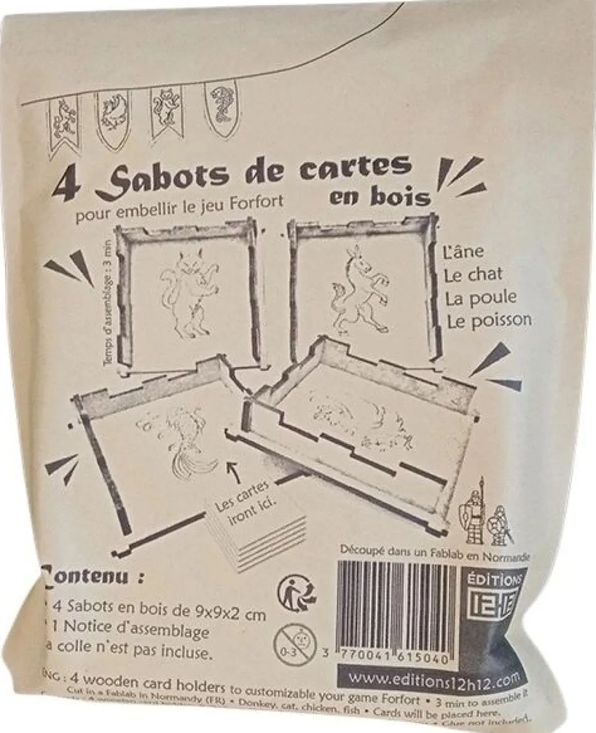 Forfort : Sabots en bois (x4)