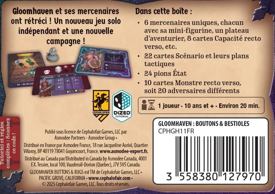 Gloomhaven : Boutons & Bestioles