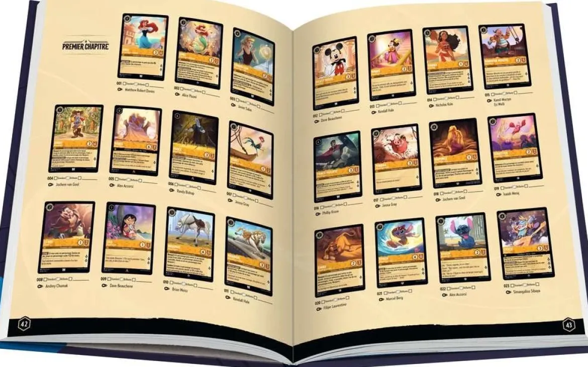 Guide de collection Sets 1 à 4 - Disney Lorcana