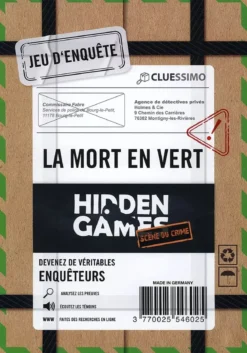Hidden Games 3 : La Mort en Vert