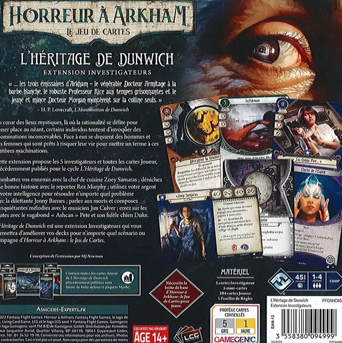 Horreur à Arkham JCE : L'Héritage de Dunwich (Investigateurs)