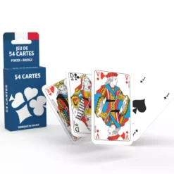 Jeu de 54 Cartes - Ducale Dos Bleu ou Rouge