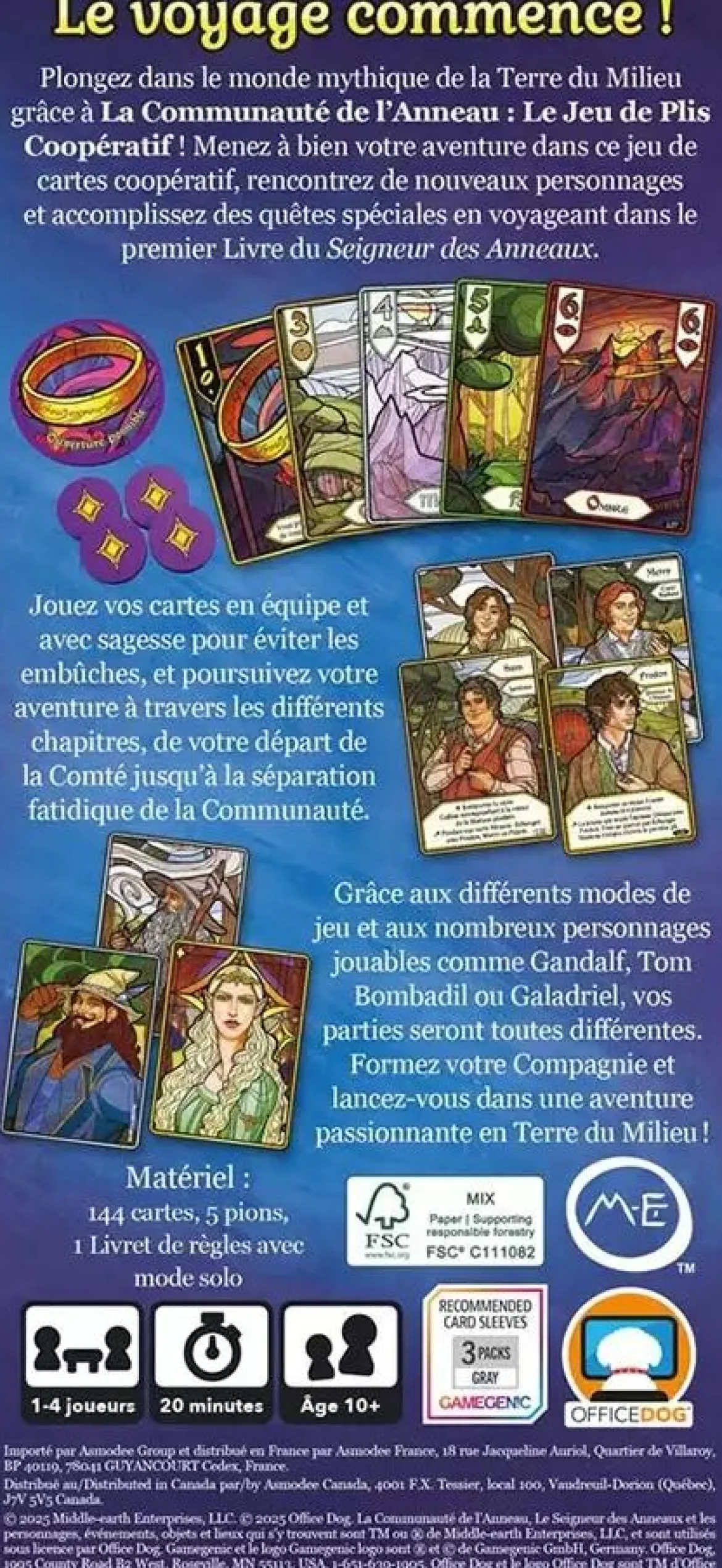 La Communauté de l'Anneau : Le Jeu de Plis Coopératif