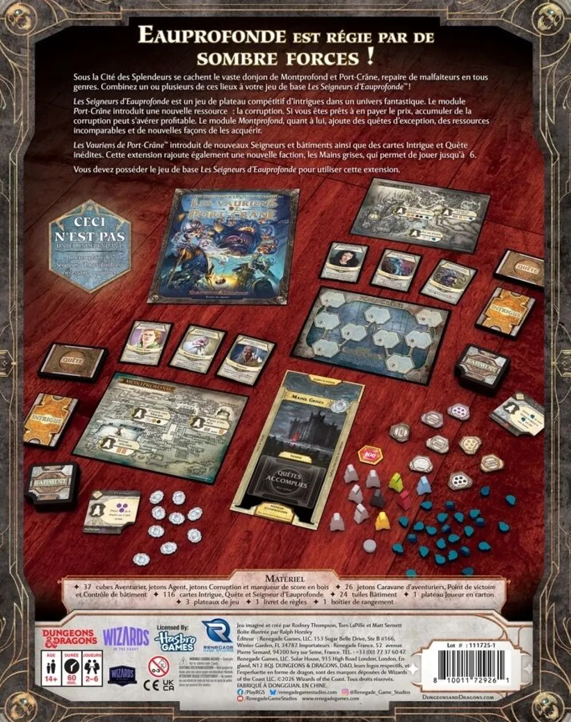 Les Vauriens de Port-Crâne (Ext. Les Seigneurs d'Eauprofonde - Jeu de Plateau)