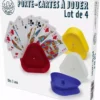 Lot de 4 porte-cartes pour cartes à jouer