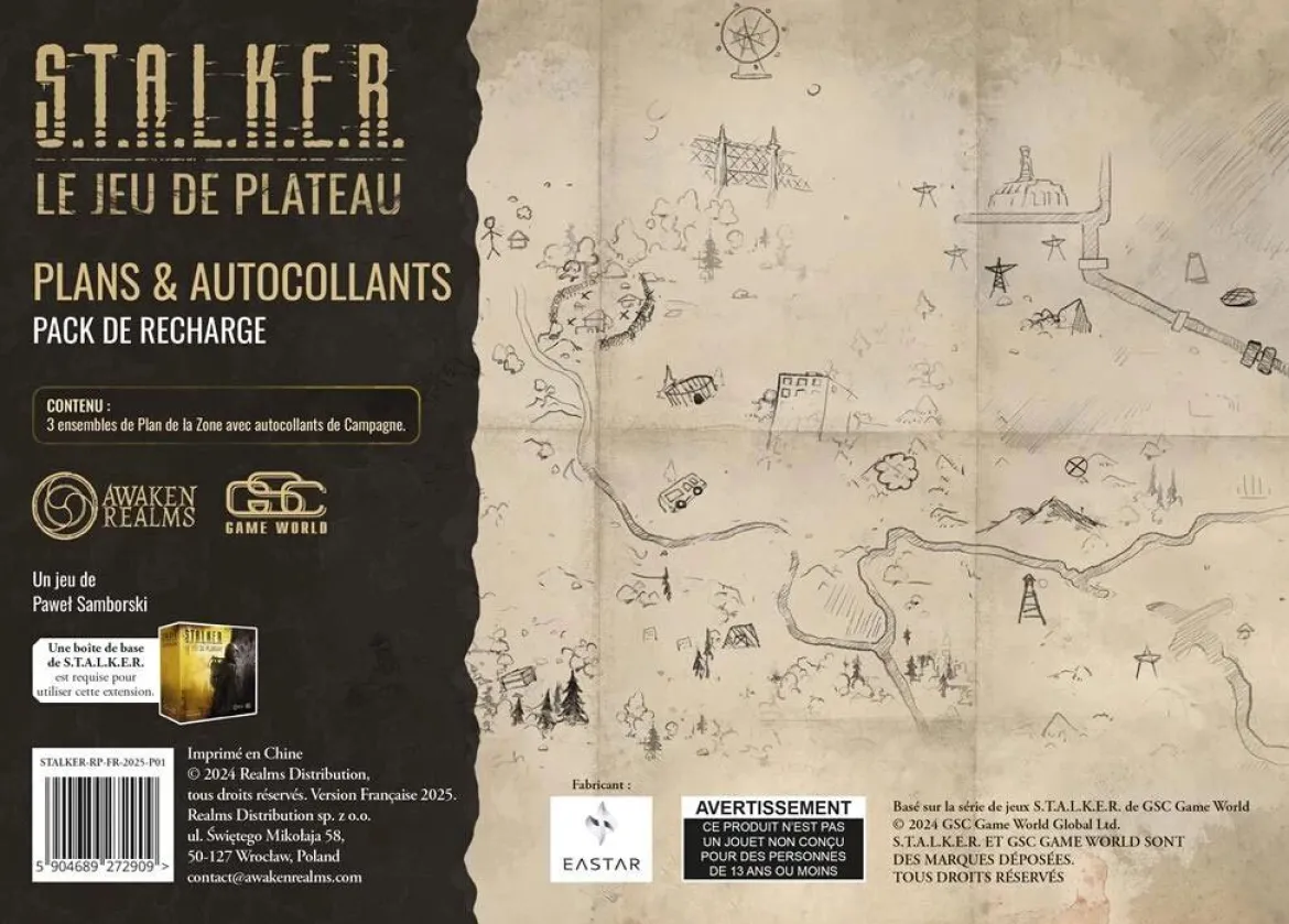 Maps & Stickers 1 (Ext. STALKER : Le Jeu de Plateau)