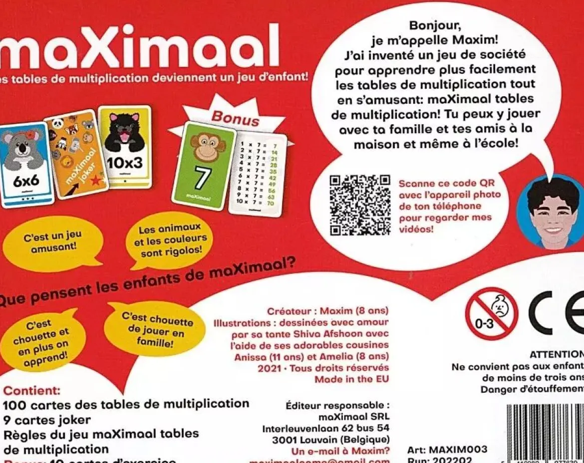 Maximaal : Tables de Multiplication