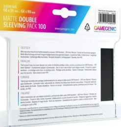 Pack 100x(66x91mm) + 100x(64x89mm) Doubles Protège-cartes Matte Standard - Gamegenic
