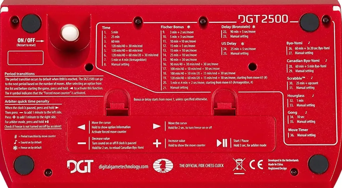 Pendule DGT 2500 Fide
