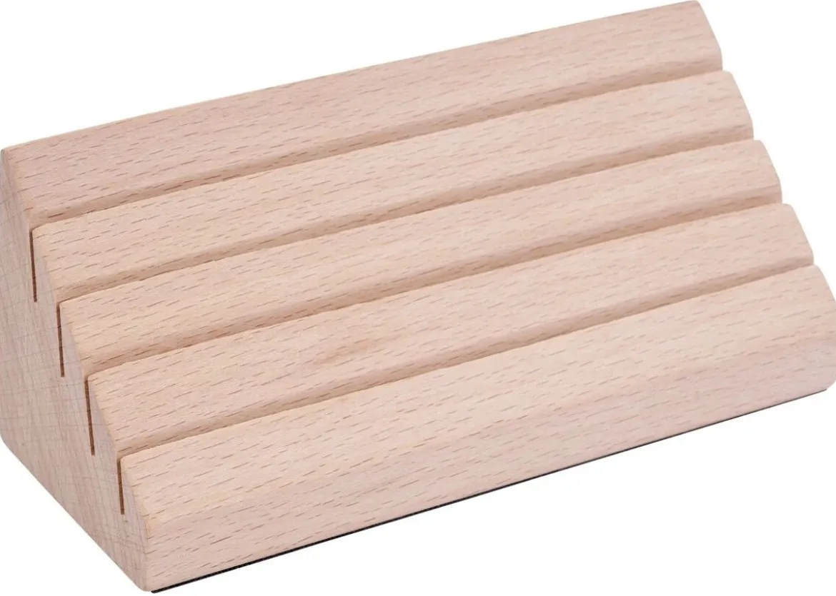 Porte-Cartes Pyramide en Bois Massif (x2)