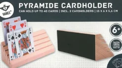 Porte-Cartes Pyramide en Bois Massif (x2)