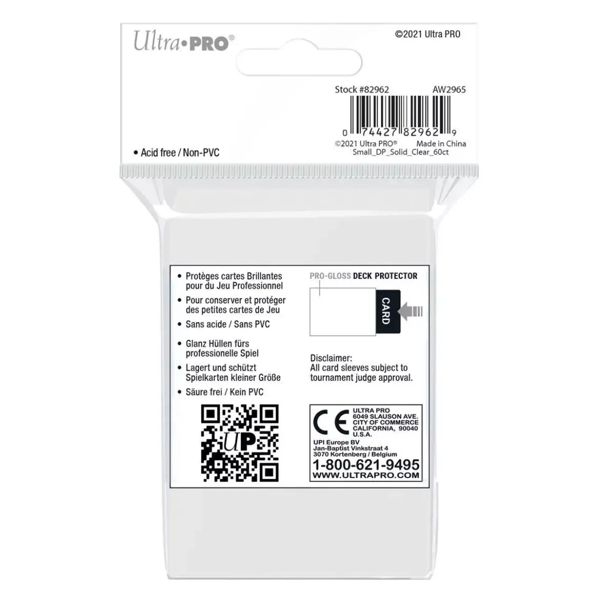 Protège-Cartes Ultra Pro Small 62x89mm (x60)