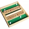 Shut The Box Double 9 en bois avec 4 dés