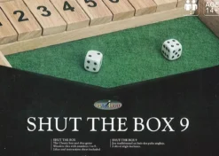 Shut The Box 9 en bois avec 2 dés