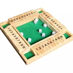Shut The Box 10 en bois 4 joueurs