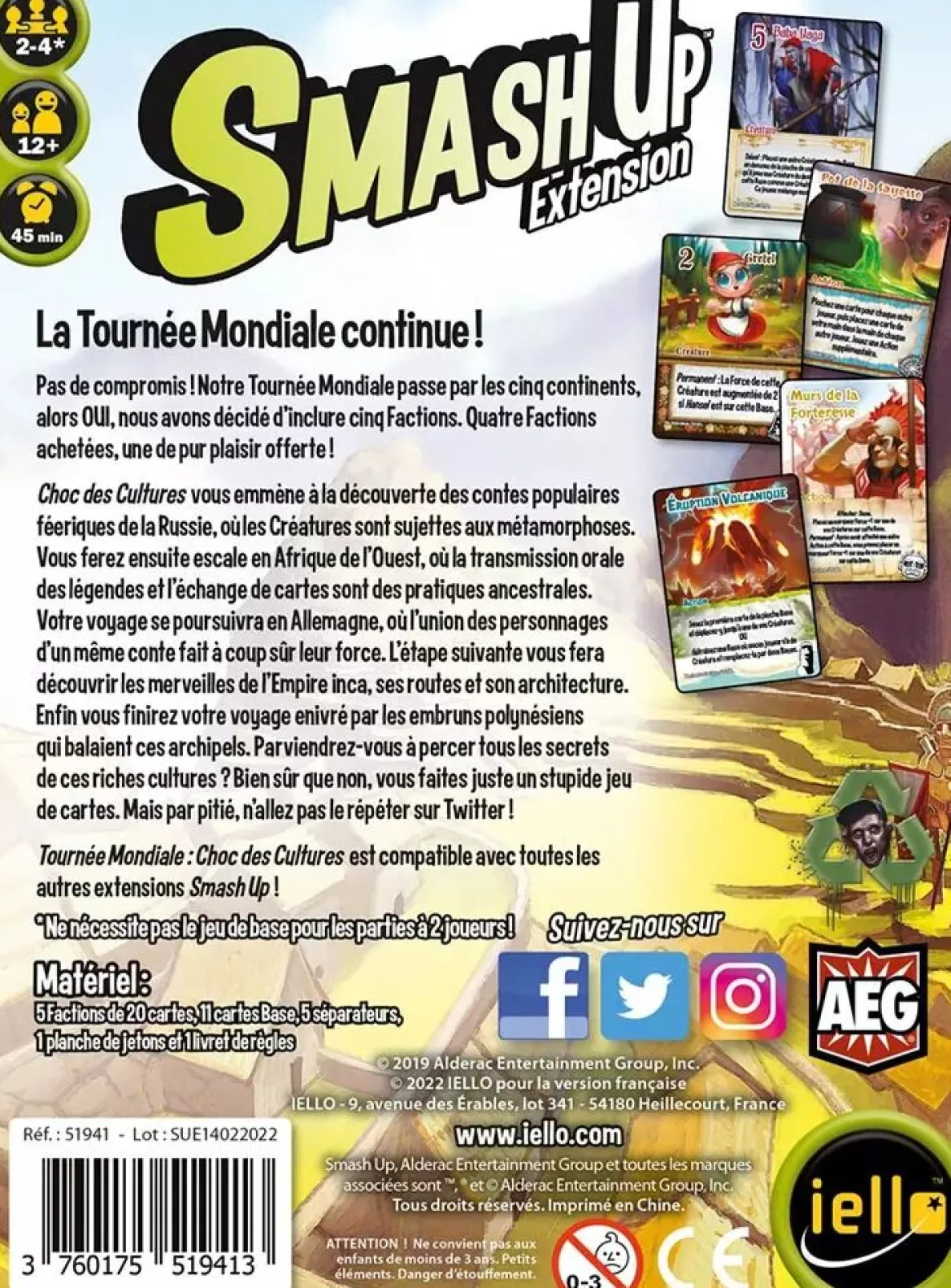 Smash Up - Tournée Mondiale : Choc des Cultures