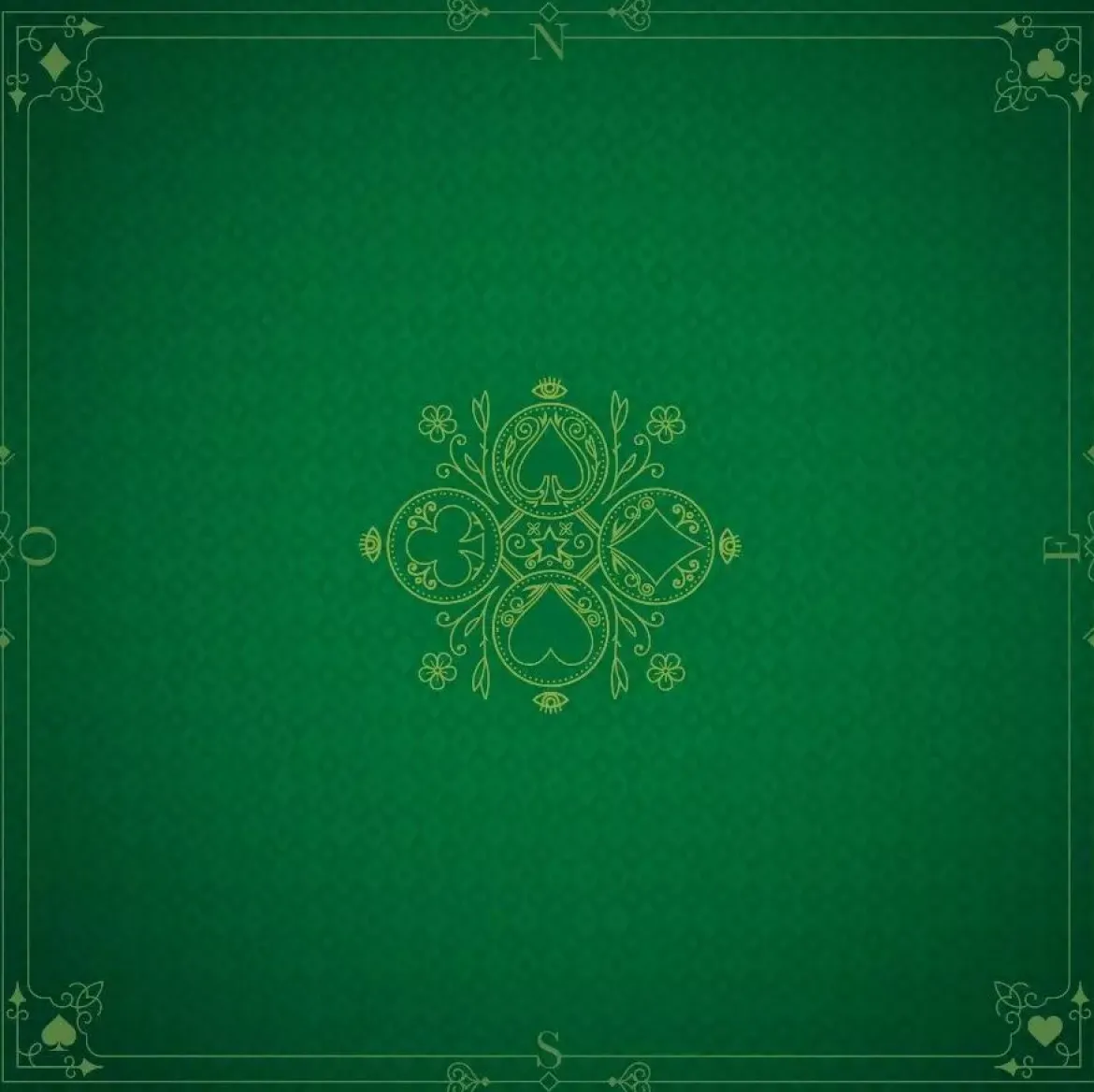 Tapis de Bridge Néoprène 60x60cm Vert Foncé