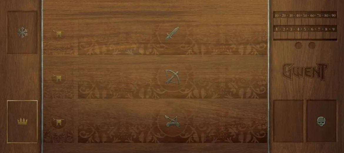 Tapis de Jeu Gwent : Bois Pour 1 Joueur