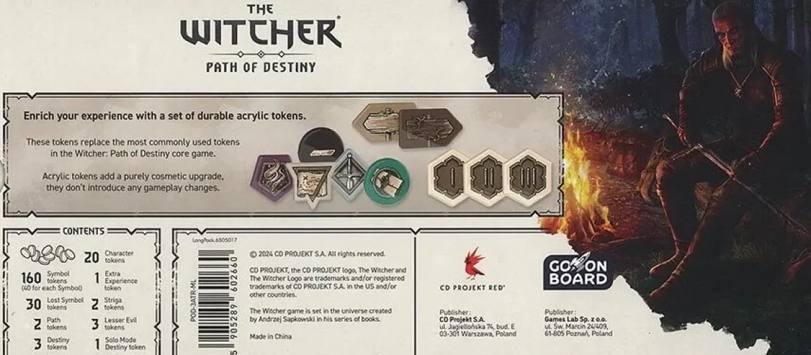 Tokens Acryliques (Ext. The Witcher : La Voie du Destin)