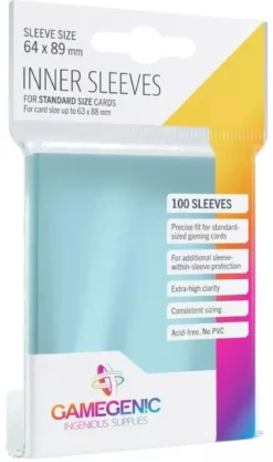 64x89mm - Lot de 100 protège-cartes Inner Standard - Gamegenic
