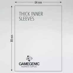 64x89mm - Lot de 50 protège-cartes Inner Extra Thick - Gamegenic