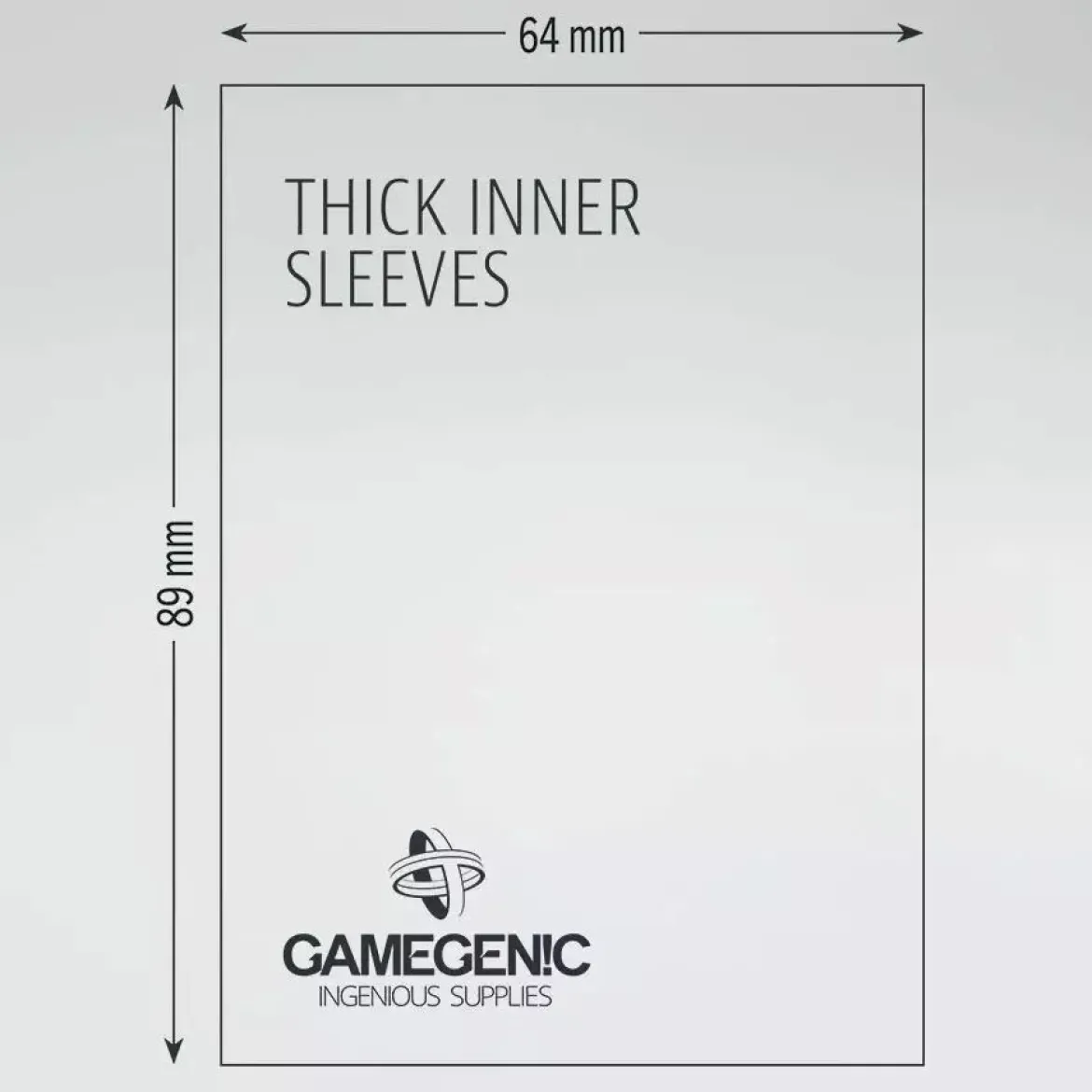 64x89mm - Lot de 50 protège-cartes Inner Extra Thick - Gamegenic