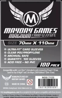 70x110mm - Lot de 100 protège-cartes Magnum - Mayday Games