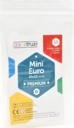 45x68mm - Lot de 55 protège-cartes Mini Euro Premium - Zacatrus