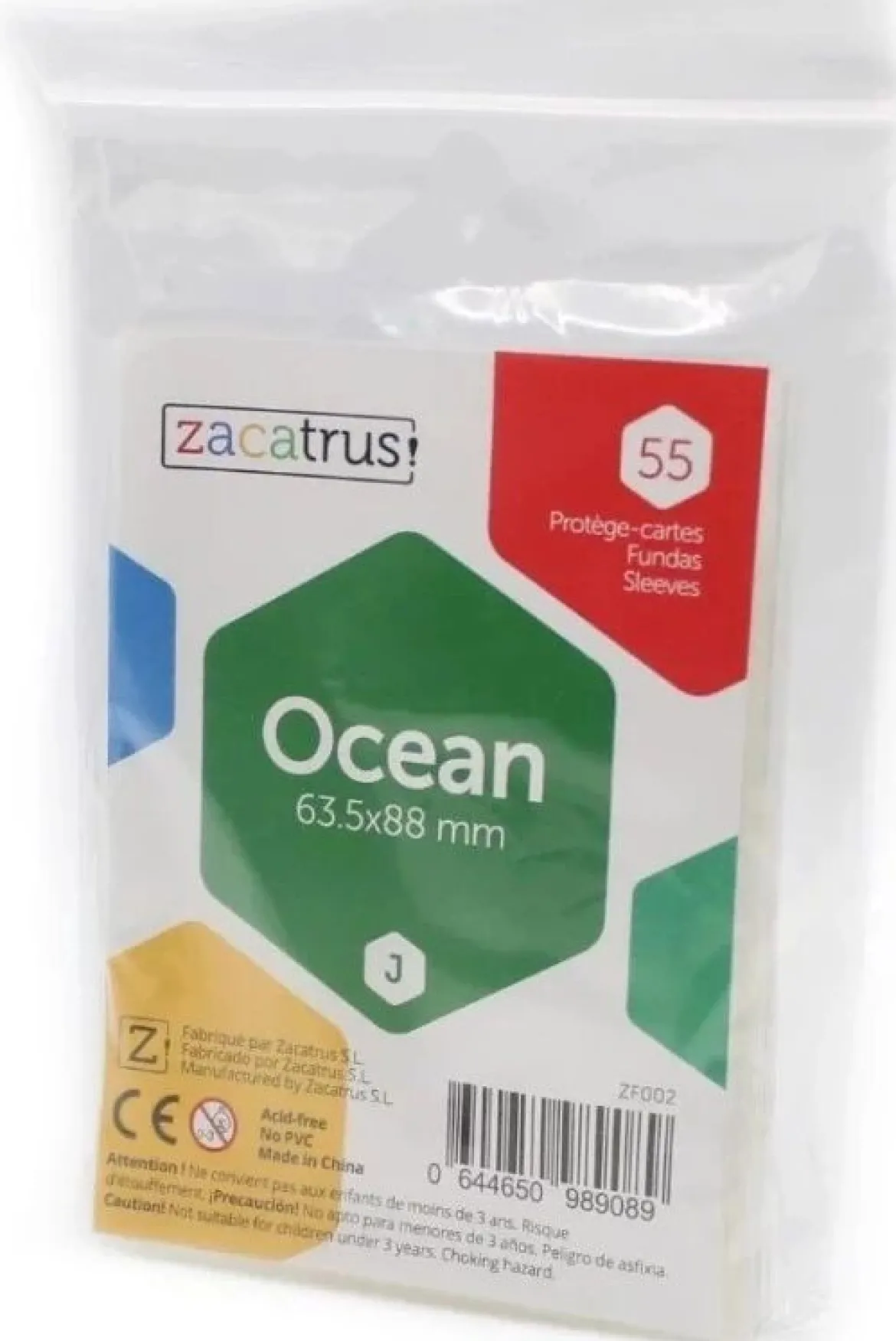 63.5x88mm - Lot de 55 protège-cartes Ocean - Zacatrus