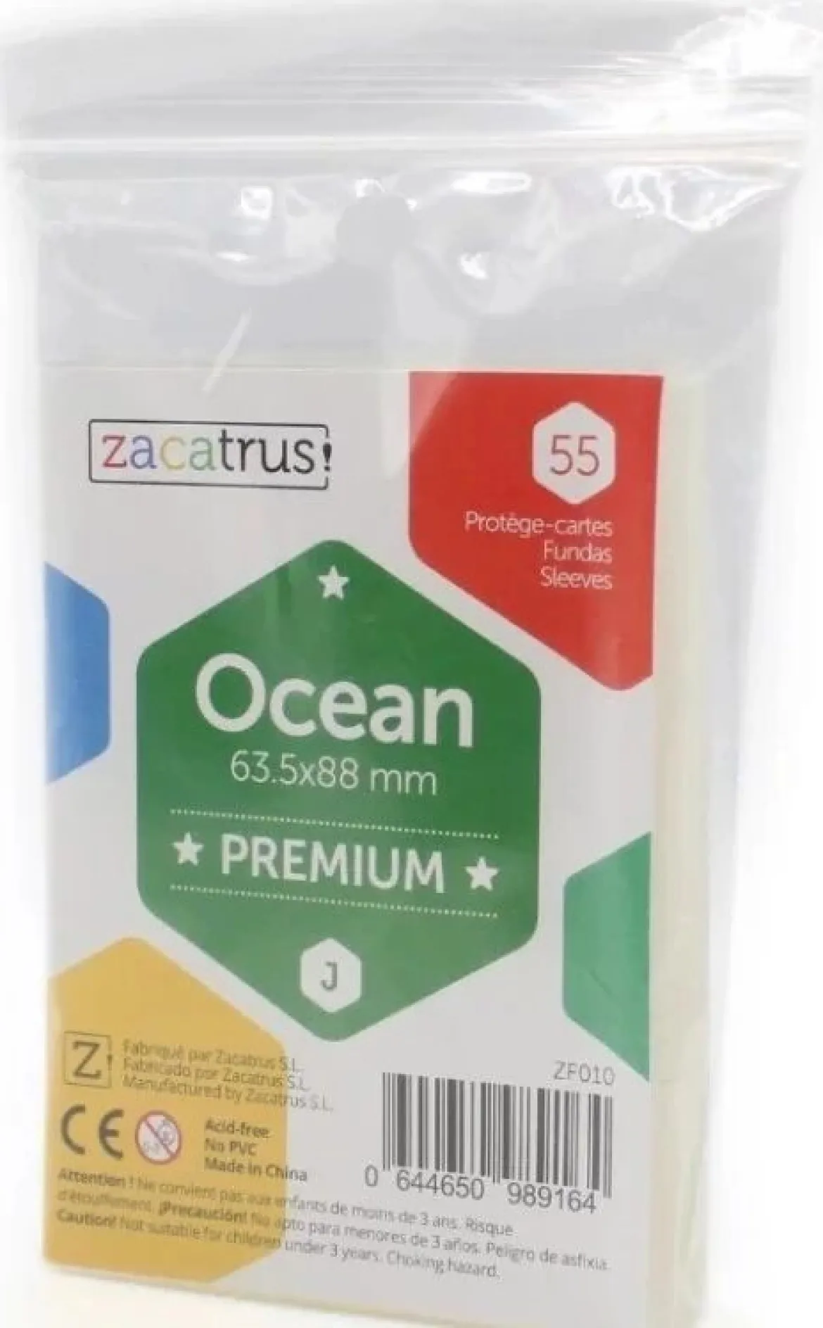 63.5x88mm - Lot de 55 protège-cartes Ocean Premium - Zacatrus