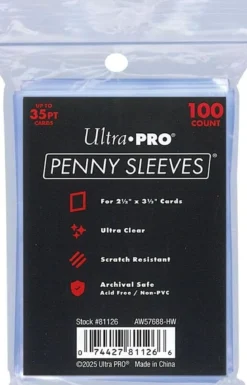 66x92mm - Lot de 100 protège-cartes - Penny Sleeves