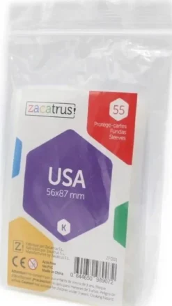 56x87mm - Lot de 55 protège-cartes USA - Zacatrus