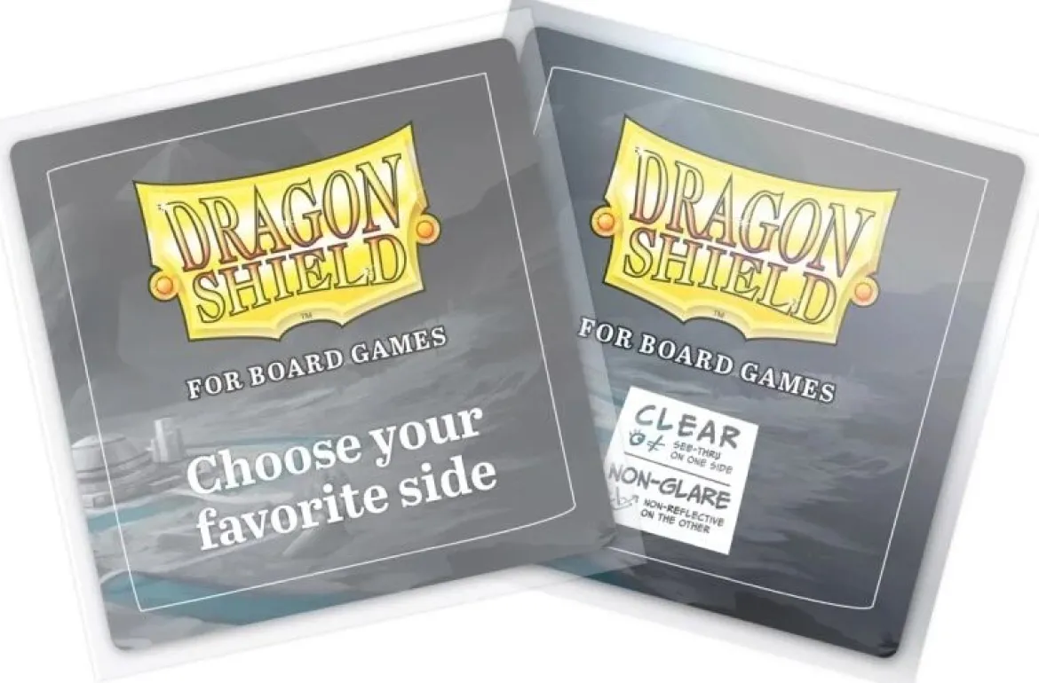 70x70mm - 100 Protège-cartes Carré Clear/Non-Glare - Dragon Shield