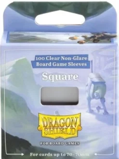 70x70mm - 100 Protège-cartes Carré Clear/Non-Glare - Dragon Shield