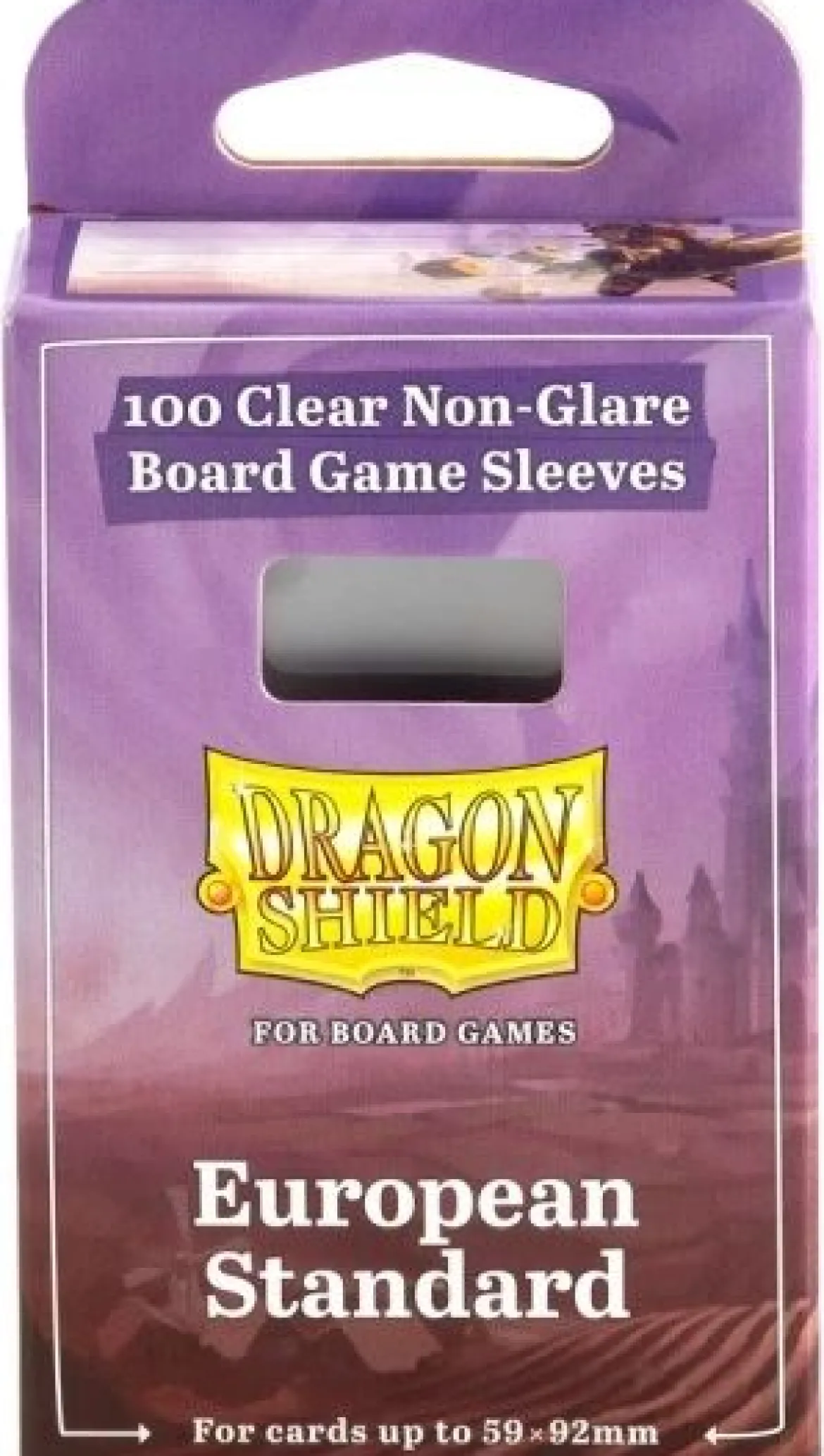 59x92mm - 100 Protège-cartes Standard Euro Clear/Non-Glare - Dragon Shield