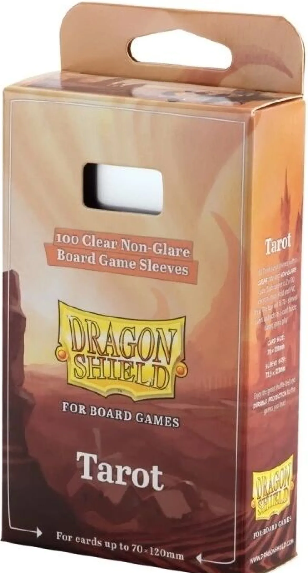 70x120mm - 100 Protège-cartes Tarot Clear/Non-Glare - Dragon Shield